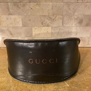 Gucci Black Sunglasses Pouch with Gold Logo